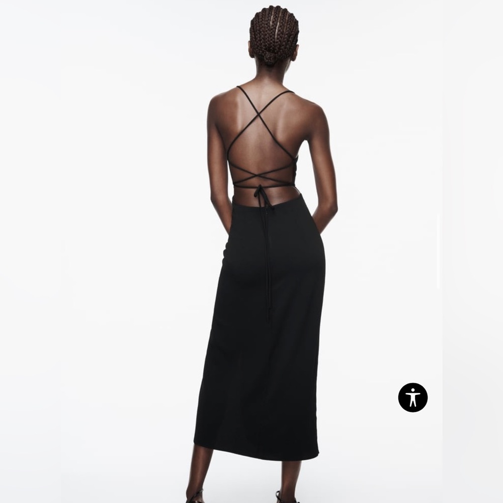Brand new Zara Midi Corset Dress Black. Never worn.